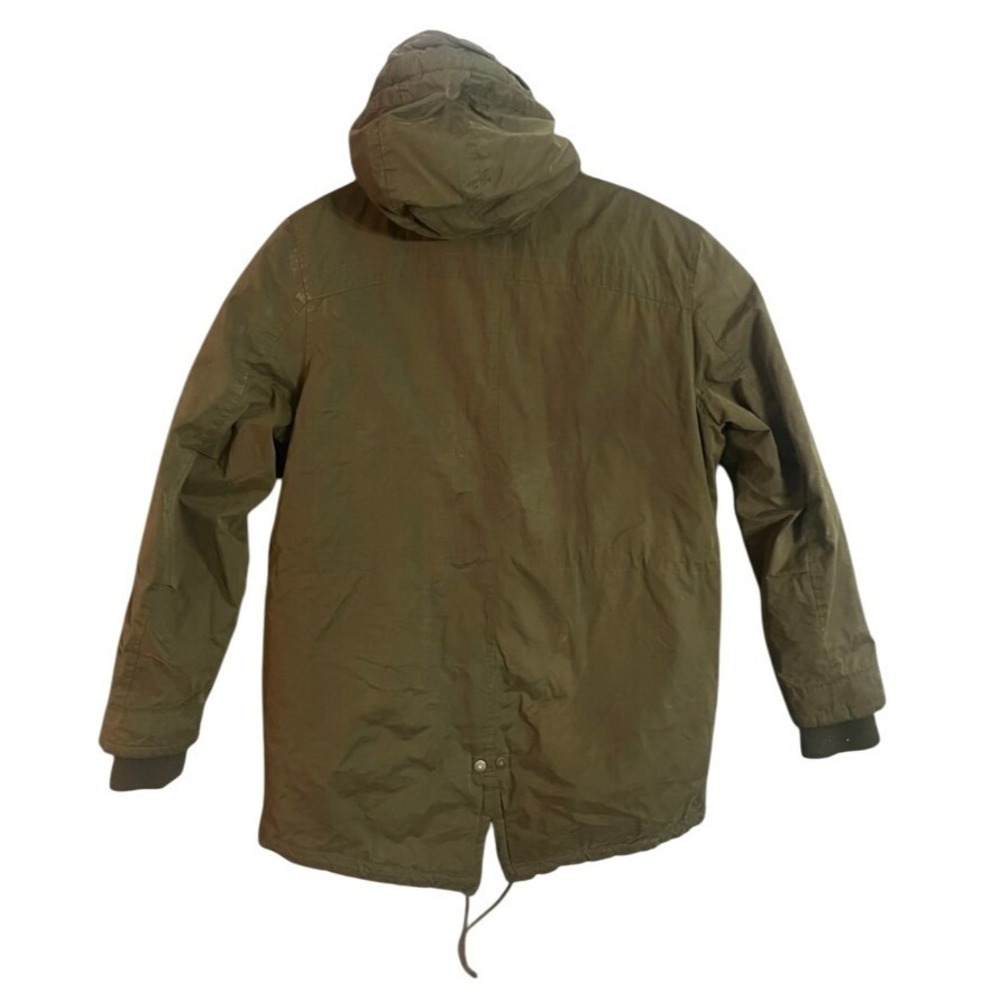 Fat Face Mens XL Green Parka Cold Weather Insulated Hooded Jacket - Picture 2 of 13
